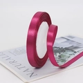 Polished magenta satin ribbon roll 1cm wide for gift wrapping and wedding DIY crafts - 28# Dark Rose Red