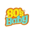 Retro 80's Baby Emaille-Anstecknadel mit kräftigen Farben und goldenen Akzenten - 80's Baby Vintage Slogan