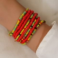 Bunte handgefertigte böhmische Perlen-Taillenkette für Sommerstrand und Körper-Schmuck - Mehrfarbiger Stil (0028)