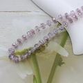 Detail of 6mm amethyst crystal faceted wheel beads and seed beads for jewelry making - 4*6mm (Approx. 100pcs) / Pink Purple
