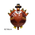 Palloncino in alluminio tacchino del Ringraziamento, marrone e giallo, 81x66cm decoro - Tacchino / 81*66cm