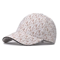 Fashionable houndstooth baseball cap with Eiffel Tower and letter prints for women and men - Plaid Khaki