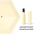 Lightweight cream yellow automatic folding umbrella with matching storage case - Creamy Yellow (Automatic)