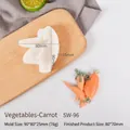Carrot silicone mold for DIY aroma gypsum and candles with clear product measurements - Carrot