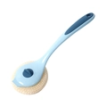 Spazzola per piatti a manico lungo blu con testina in fibra beige per pulizia cucina - Manico Lungo / Blu