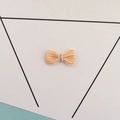 DIY yellow and white striped fabric bow accessory for dolls and kids clothing - Light Yellow