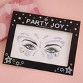 Self-adhesive butterfly rhinestone eye jewels for music festivals in party packaging - HF-159-Blue Butterfly Rhinestone Style