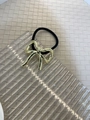 Golden minimalist metal bow hair tie with premium black elastic band for women - Style C / Gold