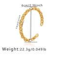 Detailed view of chunky gold chain link bangle showing 6cm diameter and 0.8cm width specs - Bold Chain Style