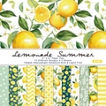 6x6 inch Lemonade Summer scrapbook paper pad with 12 watercolor citrus patterns - R2430 24 Sheets