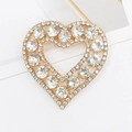 Accessorio a doppio cuore cavo in lega di zinco con strass per cover e scarpe - Cuore di Strass Cavo (Bianco)