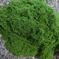 Vibrant emerald green artificial moss clumps for realistic landscape and bonsai decor - 30g Pack / Dark Color