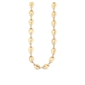 Dettaglio dei maglie a chicco di caffè in oro lucido per bracciali e collane eleganti - Collana / Oro