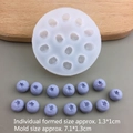 14-cavity silicone blueberry mold for fondant and chocolate DIY with realistic texture - Silicone / M Size 13-hole Blueberry Mold Semi-transparent
