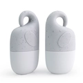Elephant shaped silicone travel bottle set with hook and grey terrazzo pattern design - Elephant Style-Off White