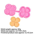 Stampo a fiori in silicone rosa per fondant con trama a petali di 5,1 cm per dolci - 1# Venatura del Petalo (B497) / Rosa