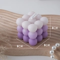 Bubble cube scented candle in purple and white gradient, 6x6x6cm decorative wax piece - Gradient Purple (Lavender)