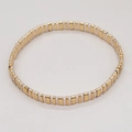 Bracelet Tila fait main avec des perles rectangulaires alternées en or et rose pâle - Or Rose Minimaliste