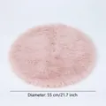 Jupe de sapin de Noël en peluche rose à poils longs avec diamètre de 55 cm ronde - 55cm de Diamètre / Rose