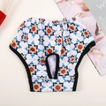 Dog sanitary pants featuring bohemian geometric floral patterns with elastic waistband - Bohemian Floral
