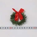Mini-Weihnachtskranz aus Tannennadeln mit roter Schleife, 8-9cm Dekokranz für Advent - Innendurchmesser ca. 4,5 cm / Rote Schleife Kiefer Serviettenring