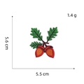 Size specifications of an acorn and oak leaf embroidery patch measuring 5.5cm by 5.6cm - Acorn (AZ2459A5-3-9)