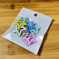 Star shaped metal hair clips in candy colors for girls, set in transparent packaging - Star (11) / 10 Pieces Pack / Multicolor