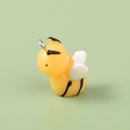 Miniature resin bee pendant charm in yellow and black for DIY jewelry making - Bee