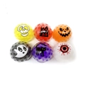 Set of 6 Halloween themed TPR stress balls with pumpkin ghost and skull patterns - Halloween Bead Ball
