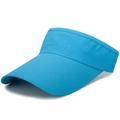 Visiera parasole blu lago per sport all'aperto con tessuto traspirante e tesa curva - Azzurro