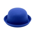 Bombetta in feltro di lana blu reale per bambini e adulti con design a cupola - Taglia Unica Bambino / Blu Reale