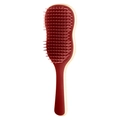 Spazzola districante a foglia di banana in rosso e beige con denti massaggianti - Sacchetto OPP / Rosso (Sacchetto OPP)