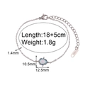 Bracelet en acier inoxydable avec pendentif opale en forme de poire pour femme chic. - Bracelet Pendentif Opale En Forme De Larme - Argent Bleu