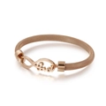Bracciale a maglia oro rosa con simbolo Love infinito e finitura in metallo lucido - Stile A-Stile Testo Infinito Love (Oro Rosa)