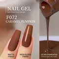 Vernis à ongles gel F072 Caramel Pumpkin aux finitions mates et brillantes - F072 Citrouille au Caramel