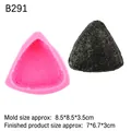 Molde de silicona rosa para bolas de arroz triangulares y pasteles con muestra texturizada - B291 / Rosa