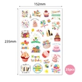 Planche de 25 autocollants Joyeux Anniversaire laser colorés pour fêtes et cadeaux - Style A (25 pièces)
