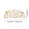 Christmas wooden Merry Christmas sign with gold glitter stars decoration, 18x7cm size - 18CM Letter Sign