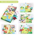 Farm animal themed baby cloth book with 3D tails and sensory crinkle paper - Farm Animals Theme