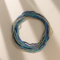 Bohemian colorful glass waist bead chains in blue, purple and grey color set - Blue Purple & Gold Mix