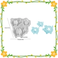 Stampo in silicone a forma di maiale con quadrifoglio cavo e campioni di resina finiti - Stile Trifoglio Cavo / Maiale Triplo Trifoglio