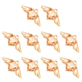 Pendentifs cœur avec ailes en cristal champagne et or rose pour bijoux DIY - Champagne