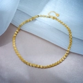 Elegant gold leaf-shaped necklace with heart pendant on soft silk background - Hollow Leaf Design Necklace (N2693)