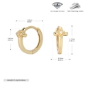 Detailed macro view of S925 sterling silver flower hoop earrings with 5A grade zircon stones - 925 Silver / Gold