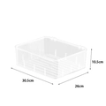 Organizzatore trasparente per cassetti, intimo e calze, dimensioni 30,5x26x10,5cm - Senza divisori