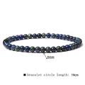 Blue-green natural moss agate stone bead bracelet with 4mm beads and stretch band - 4mm Phoenix Stone/Chrysocolla