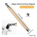 Golden cat eye nail magnet wand 9.8cm tool for professional magnetic polish effects - Glossy Gold Double Wand + 8mm Ball Magnet