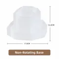 Organizer da scrivania bianco traslucido a base fissa, dimensioni 17,8 cm x 12,2 cm - Non Girevole / Bianco Trasparente