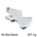 Titanium steel little angel pendant charm in silver finish measuring 20x10mm - Steel Color Kneeling Angel Style(KLJ2334-Z)