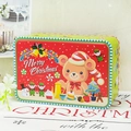 Christmas bear themed rectangular tin box for candy storage and holiday gifts - Christmas Bear / Large Flip-top Box